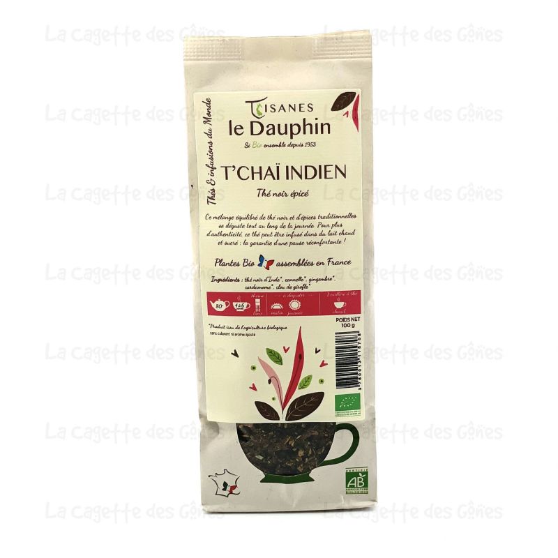 T'CHAI INDIEN - THE NOIR EPICE - POIDS NET 100G