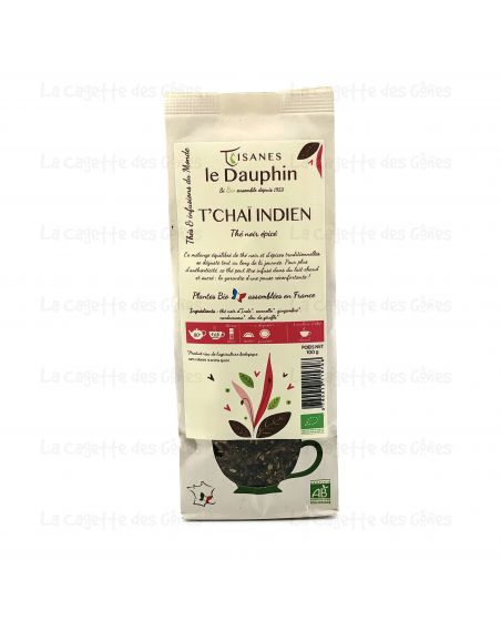 T'CHAI INDIEN - THE NOIR EPICE - POIDS NET 100G