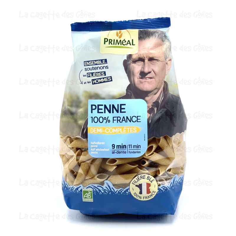 PENNE 100% FRANCE DEMI-COMPLETES 500 G