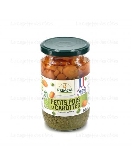 PETITS POIS CAROTTES RONDELLES FRANCE 720 ML