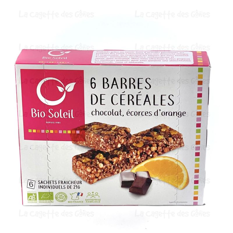 BARRE CHOCOLAT-ECORCE ORANGE 125G