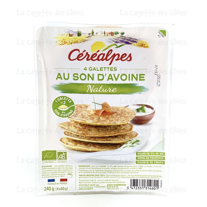 GALETTE SON AVOINE 4X60G