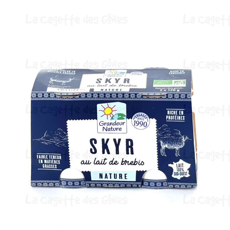 Skyr nature lait de brebis 2x120g - Grandeur Nature