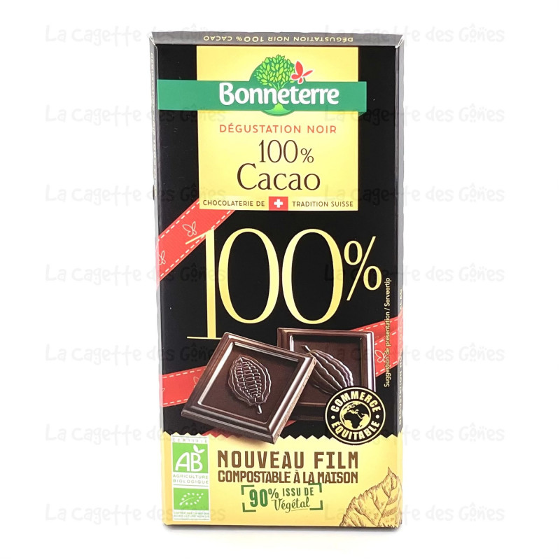 CHOCOLAT DEGUSTATION NOIR 100% CACAO