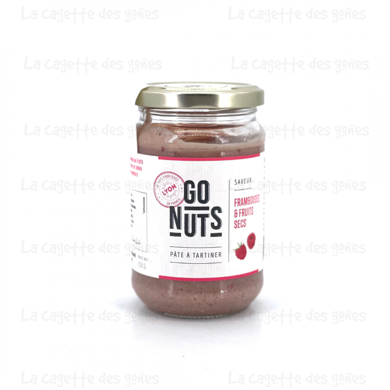 Pâte à tartiner framboises 270g – Go Nuts