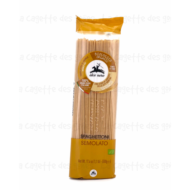 SPAGHETTI DE SEMOULE DE BLÉ DUR BIO ALCE NERO 500G