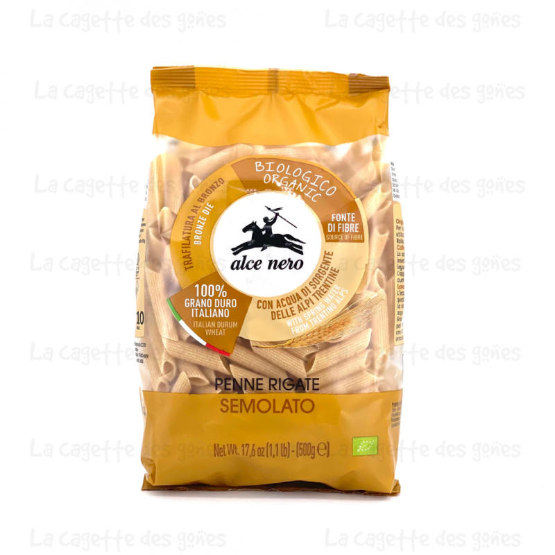 Penne Rigate SEMOLATO - 500g - ALCE NERO