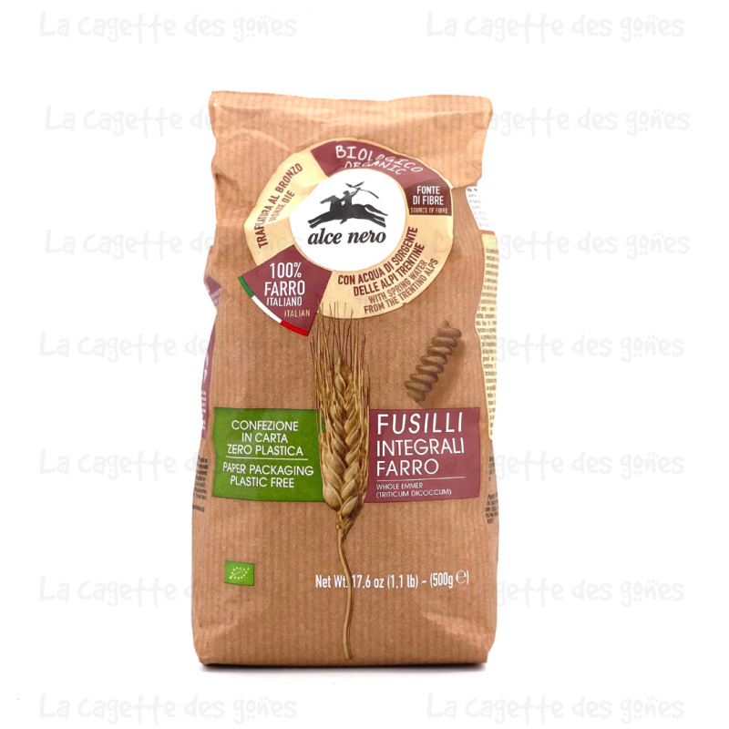 FUSILLI INTEGRALI FARRO - 500G - ALCE NERO