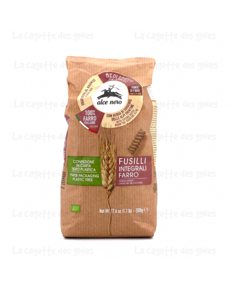 FUSILLI INTEGRALI FARRO - 500G - ALCE NERO