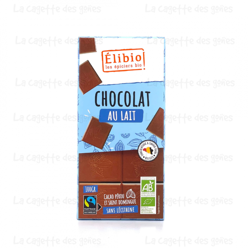 Tablette Chocolat Lait Bio 42% 100g - Elibio