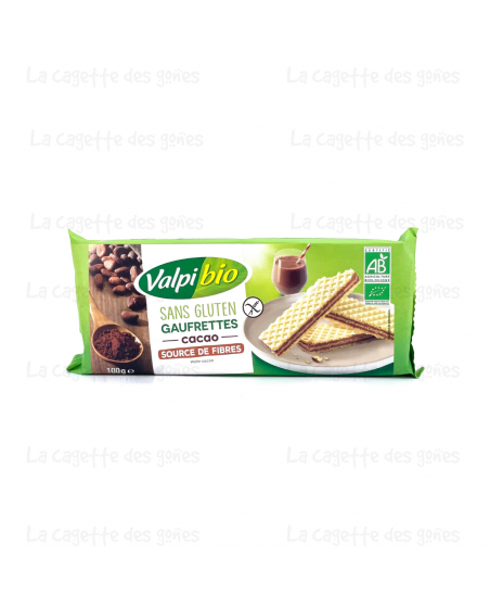 Gaufrettes Cacao sans gluten- 100 g - Valpi Bio