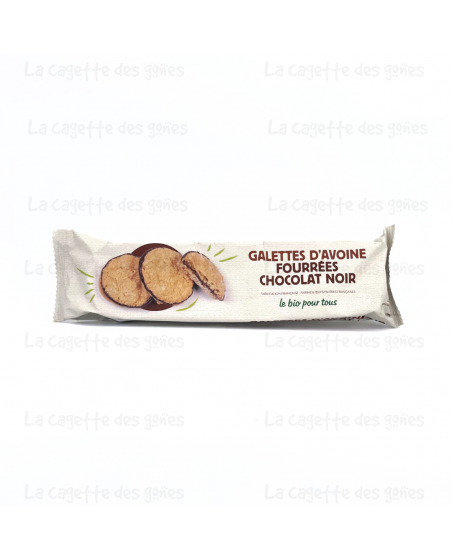 Galettes d'avoine fourrée chocolat noir - LE BIO POUR TOUS