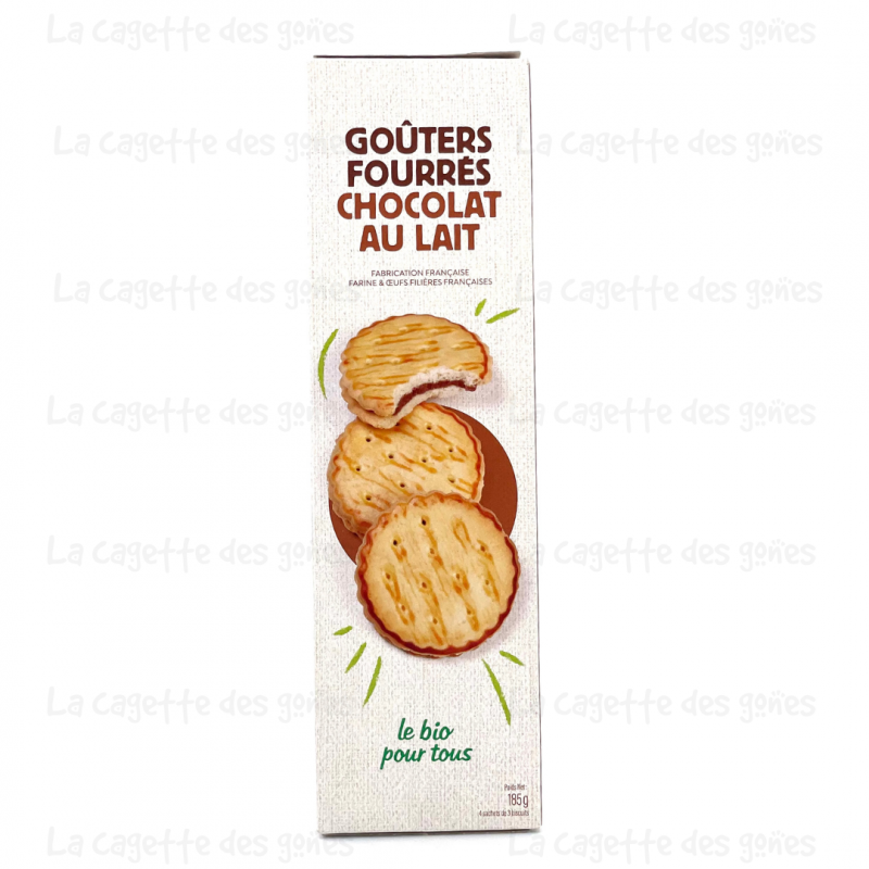 Goûter Fourré Rond Chocolat Lait 185g - Le Bio Pour Tous