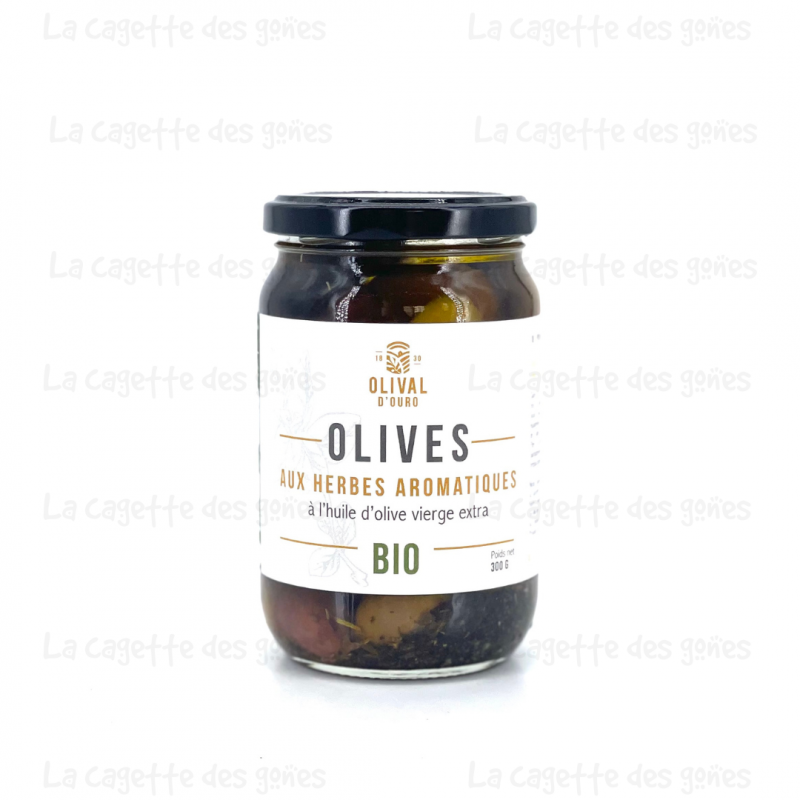 Olives aux Herbes Aromatiques à l'Huile d'Olive Extra Vierge - Olival d'Ouro