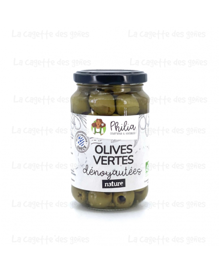 Olives Vertes Dénoyautées 340g - Philia