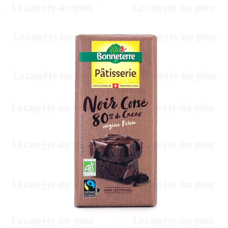 Chocolat Pâtisserie Noir Corse 80% Cacao - Bonneterre