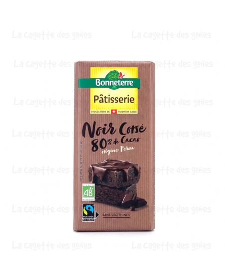 Chocolat Pâtisserie Noir Corse 80% Cacao - Bonneterre