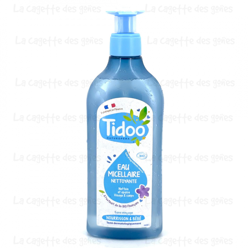 EAU NETTOYANTE MICELLAIRE BEBE A L'EXTRAIT DE LIN - TIDOO