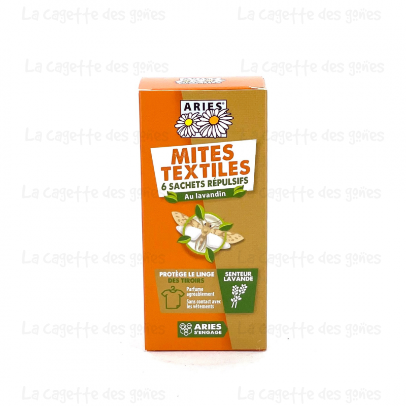 MITES TEXTILES SACHETS PROTECTION DES TIROIRS X6 - ARIES