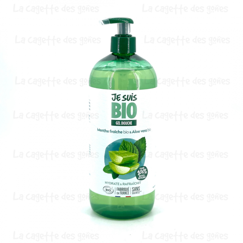 Gel Douche Menthe Fraîche Bio et Aloe Vera Bio - 1L - Je suis Bio