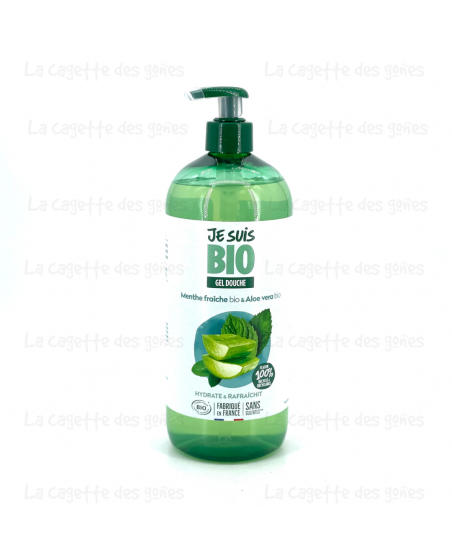 Gel Douche Menthe Fraîche Bio et Aloe Vera Bio - 1L - Je suis Bio