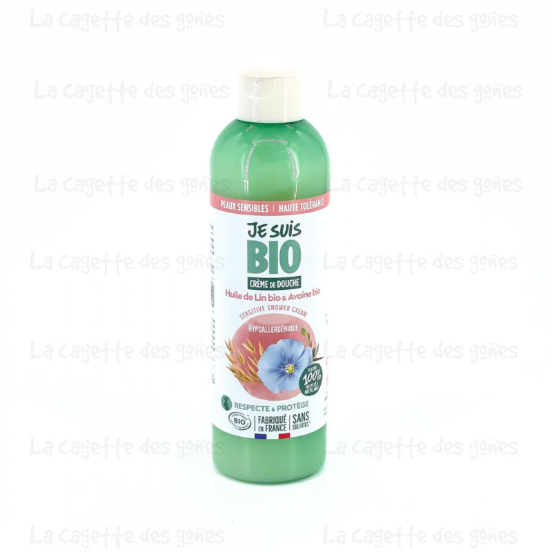 Crème Douche Avoine Lin Peaux Sensibles 250mL - Je Suis Bio