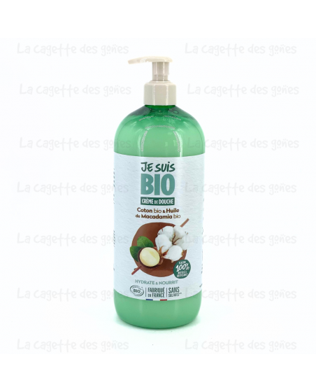 Crème de Douche Coton Macadamia Bio - 1 Litre - Je suis Bio