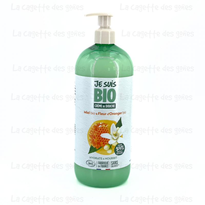 Crème de Douche Miel Fleur d'Oranger Bio - 1L - Je suis Bio