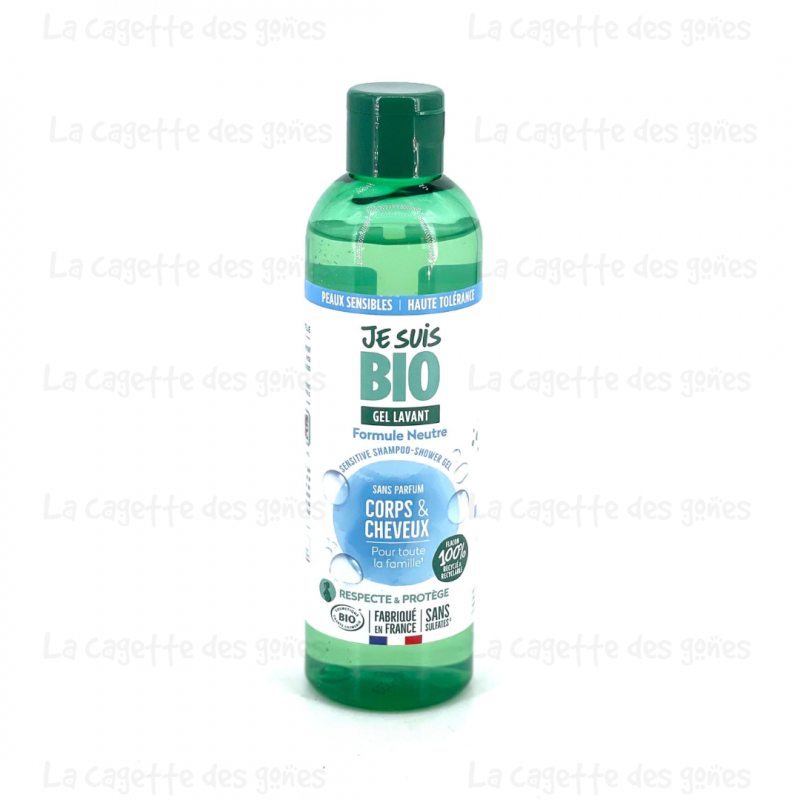 Gel Lavant Bio Corps et Cheveux Sans Parfum - 250ml - Je suis Bio