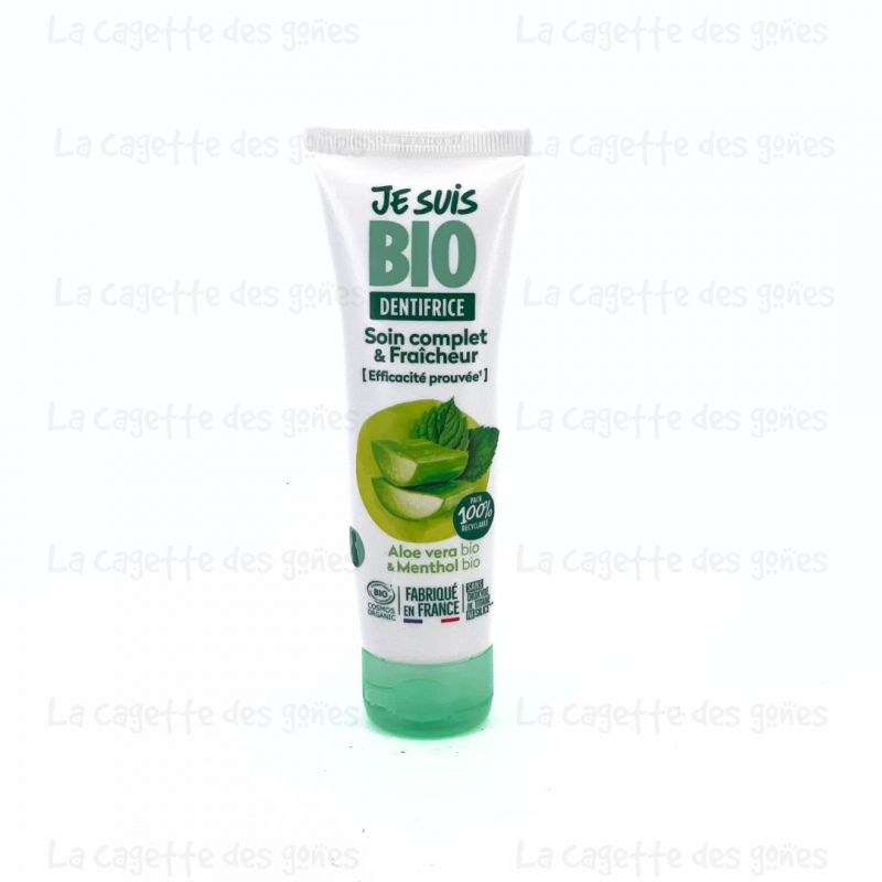 Dentifrice Soin Complet et Fraîcheur Aloe Vera Menthol - 75 ml - Je suis Bio