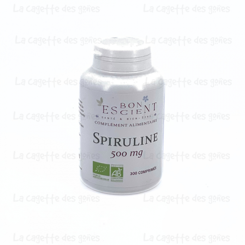 Spiruline 500 mg (300 comprimés) - Bon Escient