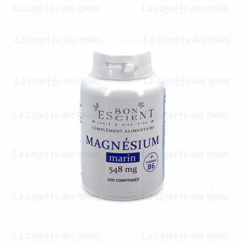 Magnésium Marin + Vitamine B6 548 mg (200 Comprimés) - Bon Escient