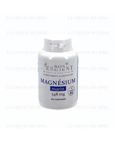 Magnésium Marin + Vitamine B6 548 mg (200 Comprimés) - Bon Escient