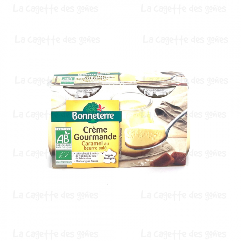 Crème Gourmande Caramel au Beurre Salé 2x120g - Bonneterre