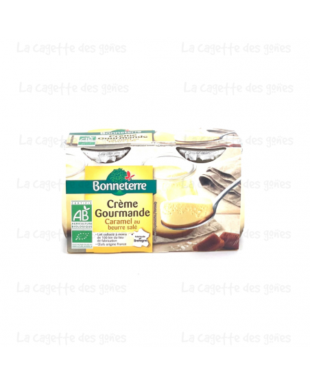 Crème Gourmande Caramel au Beurre Salé 2x120g - Bonneterre