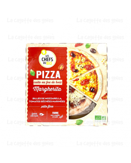 Pizza Margarita à l'Huile Pimentée Basilic 350g - Les Chefs du Bio