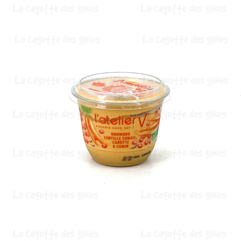 Houmous Lentilles Corail, Carottes, Cumin - L'Atelier V'