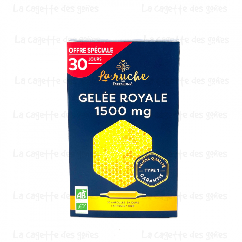 Gelée Royale 1500 mg Ampoules - La Ruche par DIETAROMA