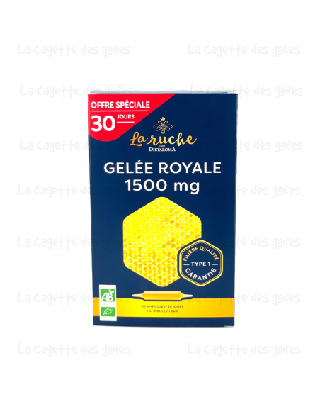 Gelée Royale 1500 mg Ampoules - La Ruche par DIETAROMA