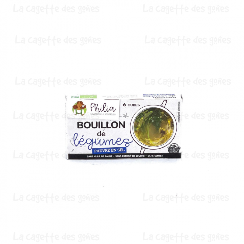 Bouillon de Légumes Cubes Pauvre en Sel - Philia