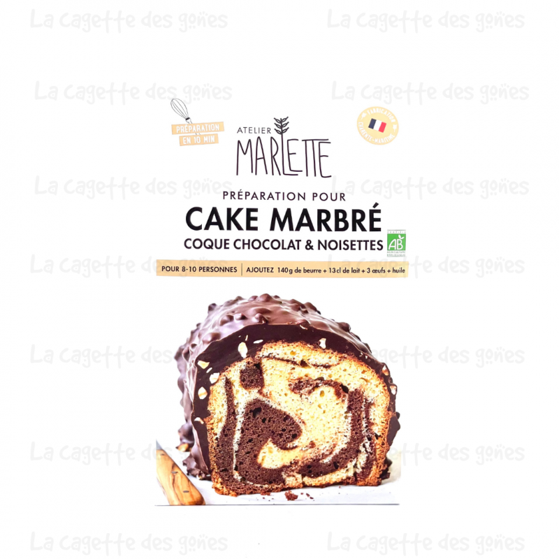 Préparation pour Cake Marbré Choco Noisette - Marlette