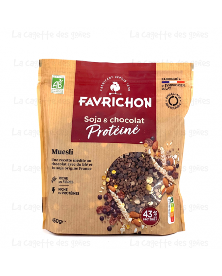 Muesli Protéine Soja et Chocolat 450g - Favrichon