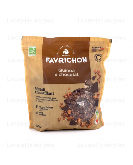 Muesli Croustillant Quinoa Chocolat 450g - Favrichon