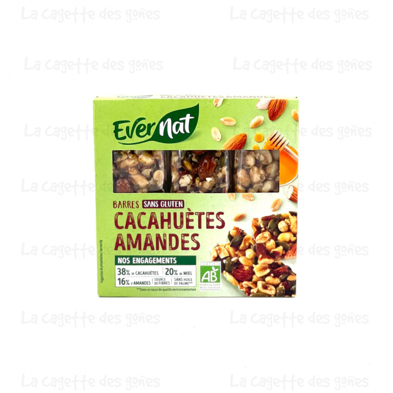 Barres Cacahuètes Amandes - Evernat