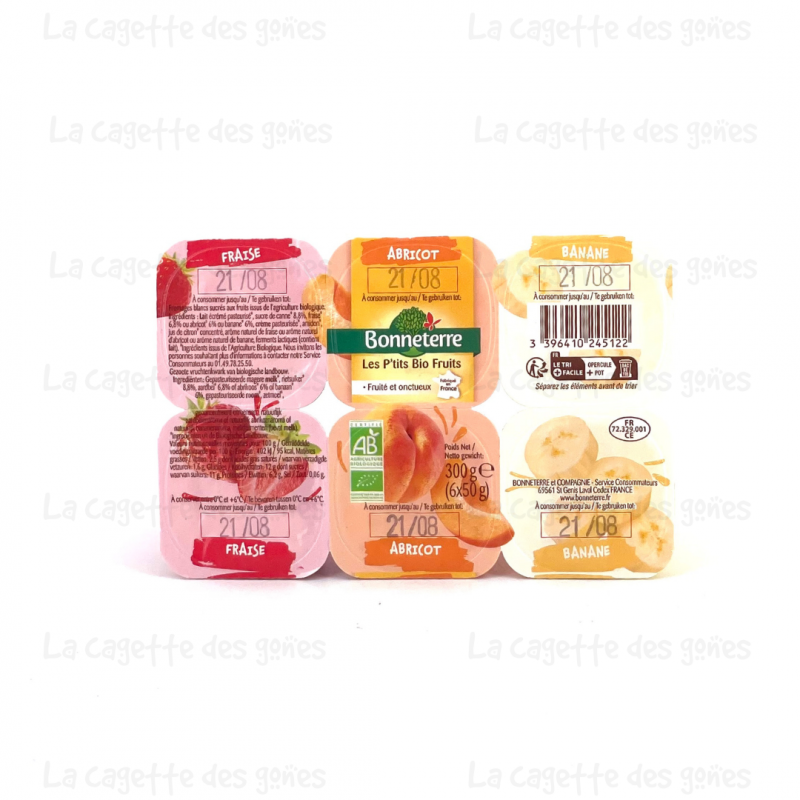 Les P'tits Bio Fruits X6 300g - Bonnetere