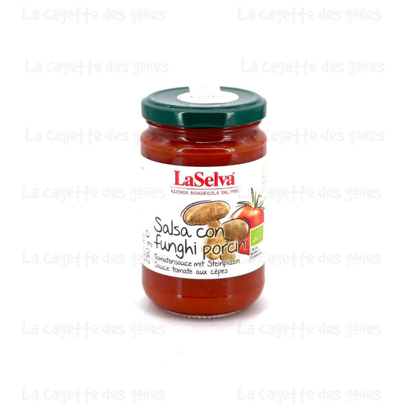 Sauce Tomate Bio aux Cèpes - 280 g - LaSelva